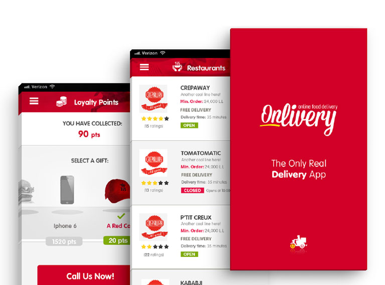 Onlivery – App Design & Development For Food Delivery Start Up