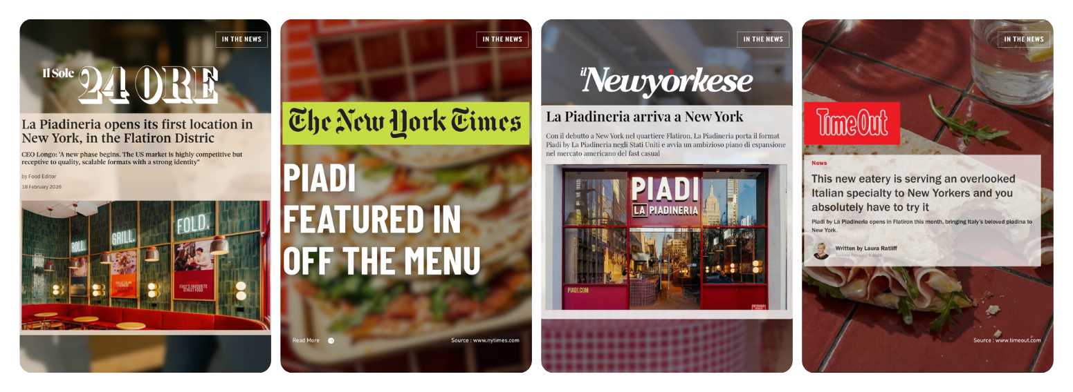 From La Piadineria to PIADI – Turning Italy’s #1 Flatbread Piadinas into New York’s Next Fast-Casual Discovery